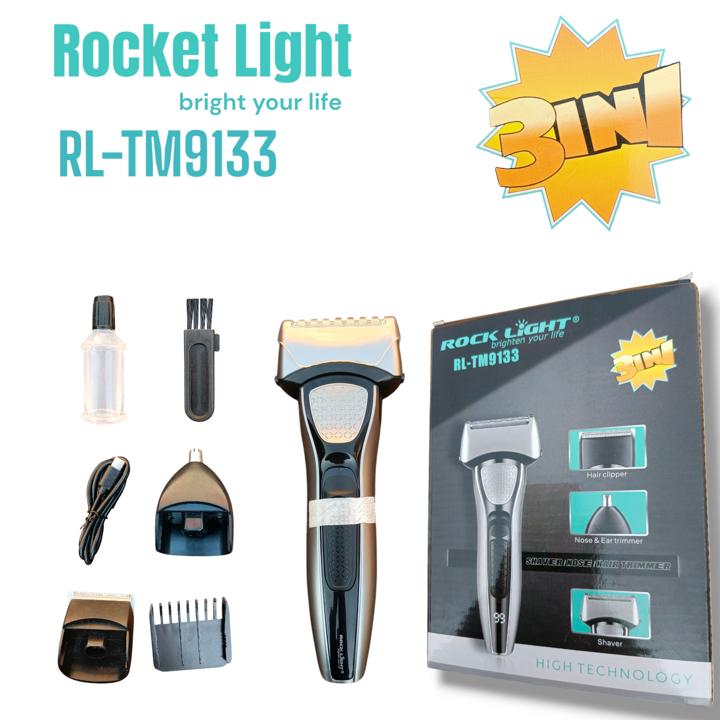 Rock Light RL-TM9133 3 in 1 With LED Display